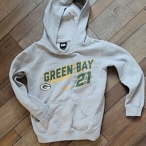Kids Grey Green Bay Hoodie
